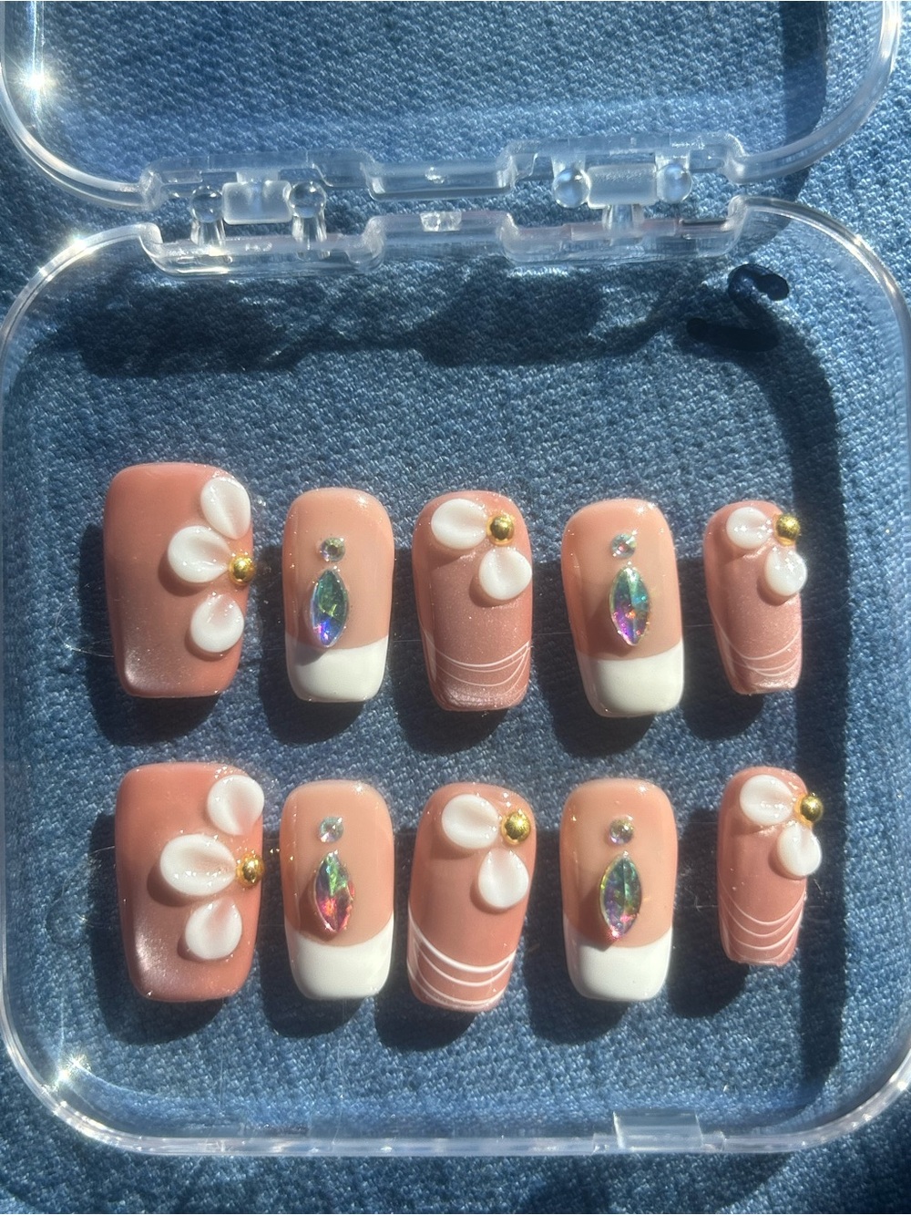 Mini Coffin - Handmade Artisan Press On Nails